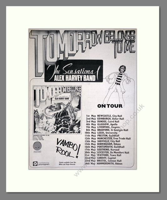 Sensational Alex Harvey Band (The) - UK Tour. Vintage Advert 1975 (ref AD20529)