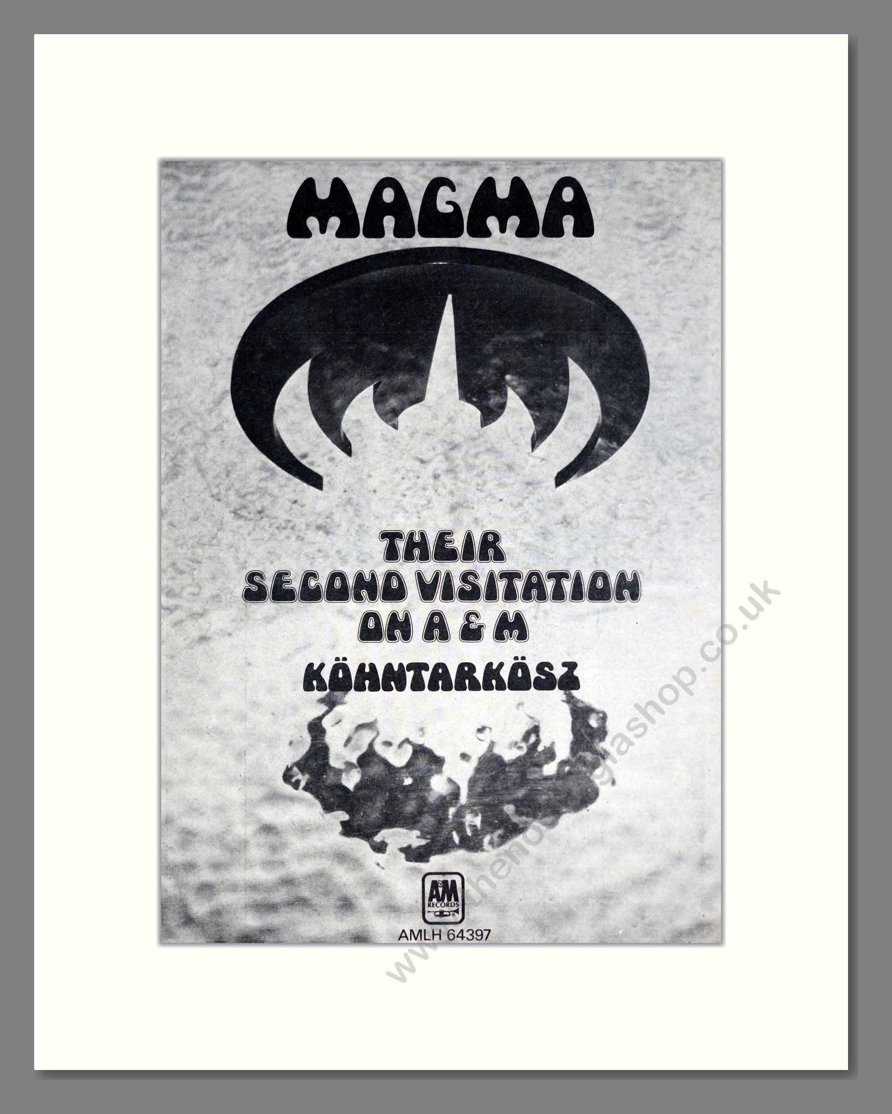 Magma - Kohntarkosz. Vintage Advert 1974 (ref AD20540)