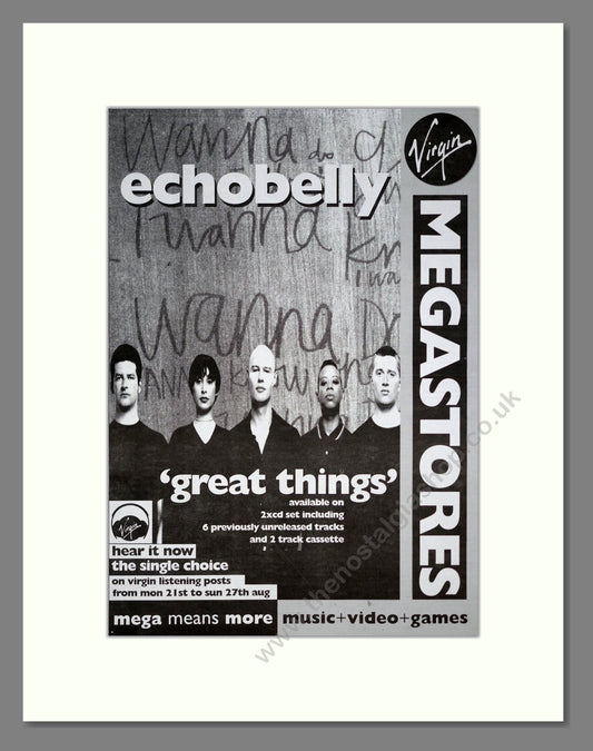 Echobelly - Great Things. Vintage Advert 1995 (ref AD20551)
