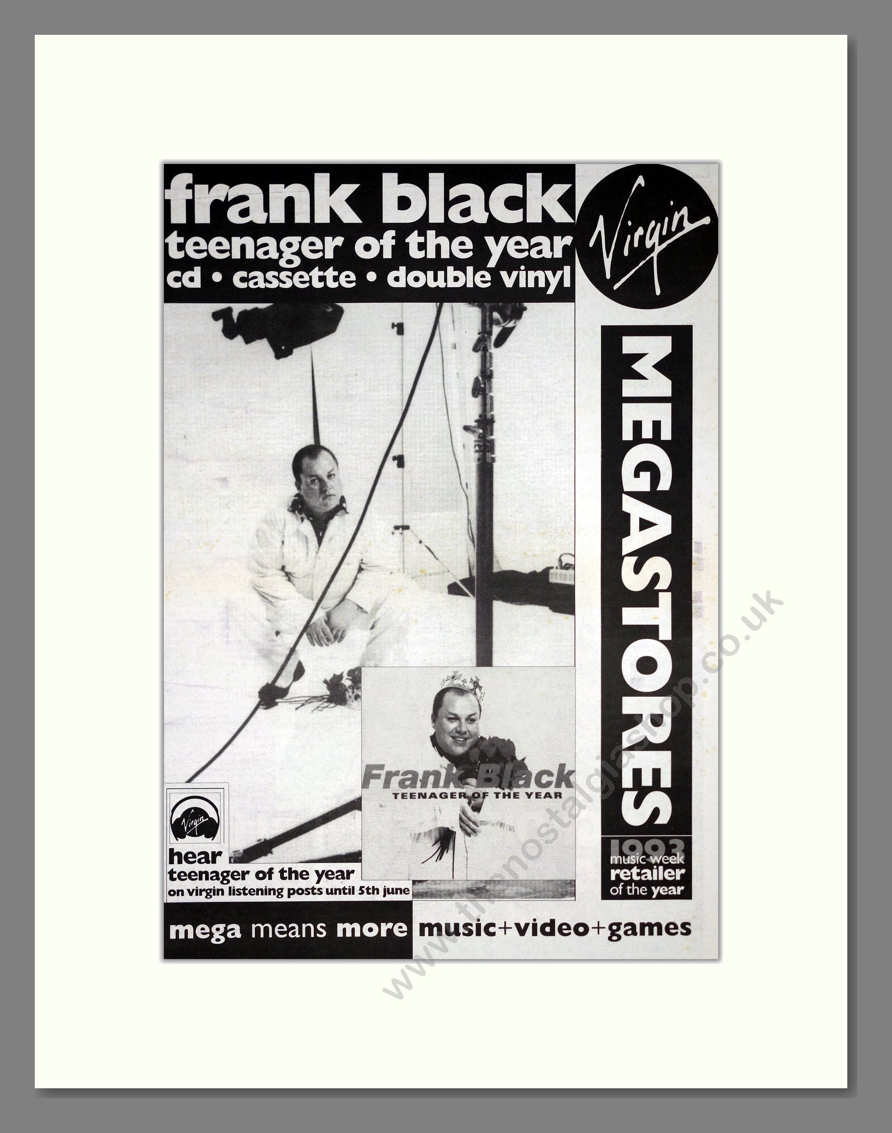 Frank Black - Teenager Of The Year. Vintage Advert 1994 (ref AD20552)