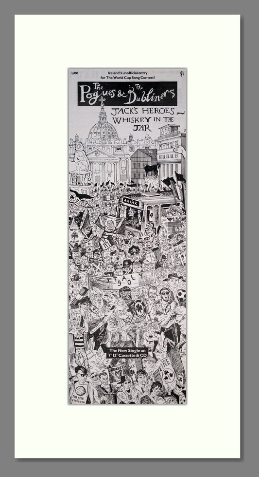 Pogues (The) And Dubliners (The) - Jack's Heroes And Whiskey In The Jar. Vintage Advert 1990 (ref AD201382)