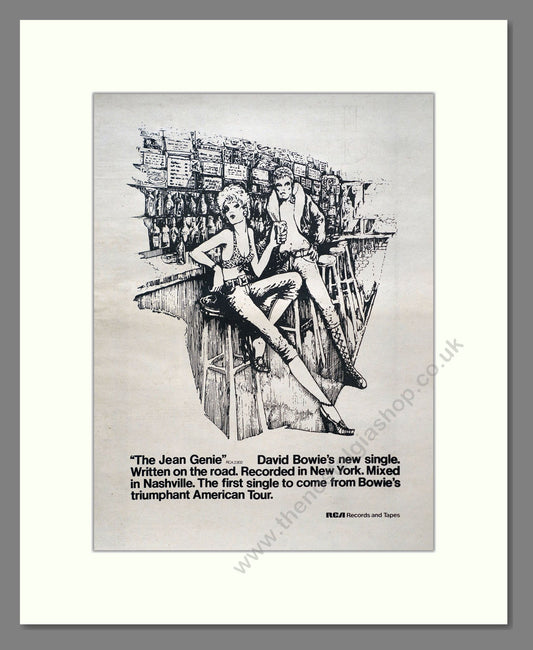 David Bowie - The Jean Genie. Vintage Advert 1972 (ref AD20646)