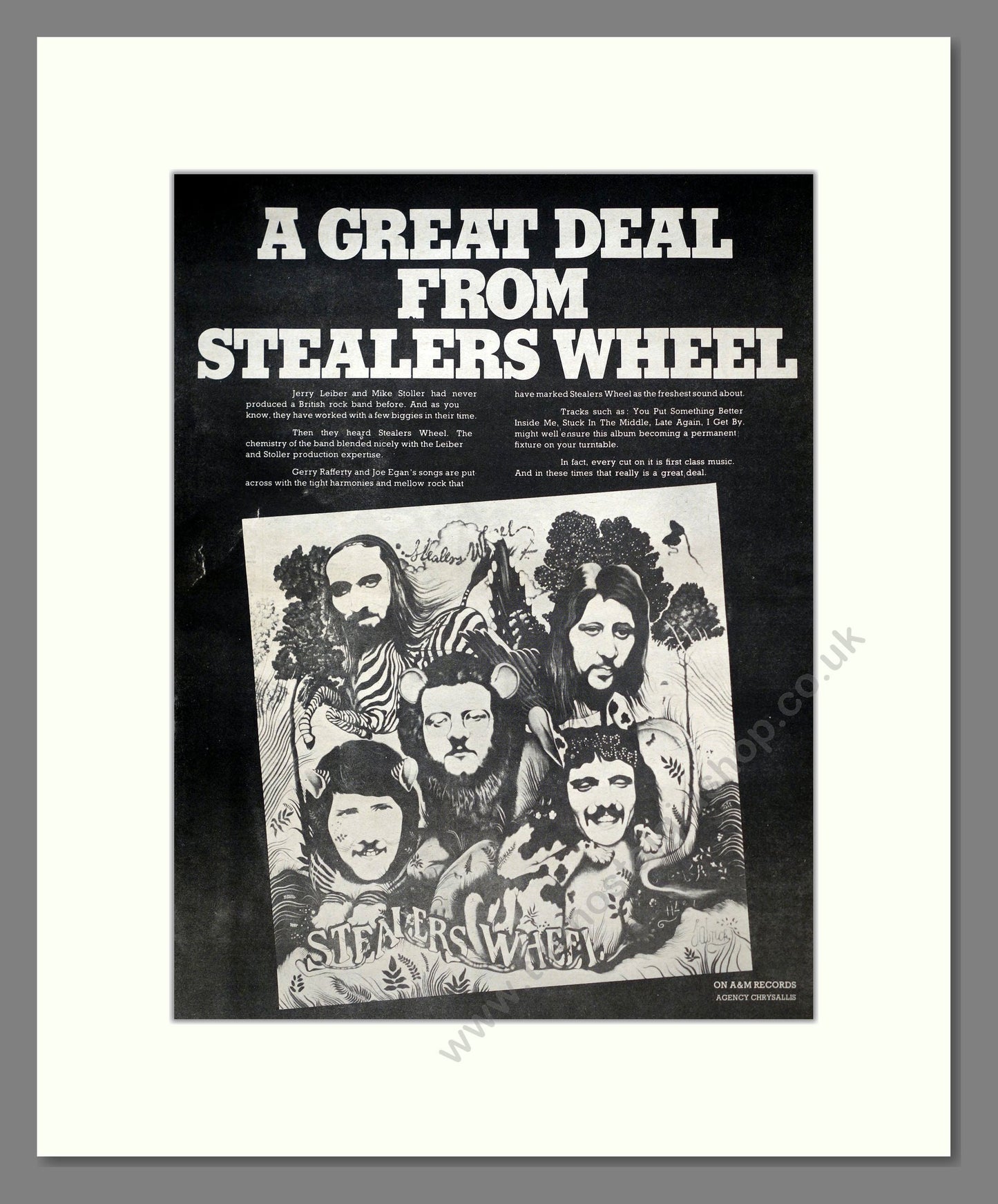 Stealers Wheel - Debut Album. Vintage Advert 1972 (ref AD20650)