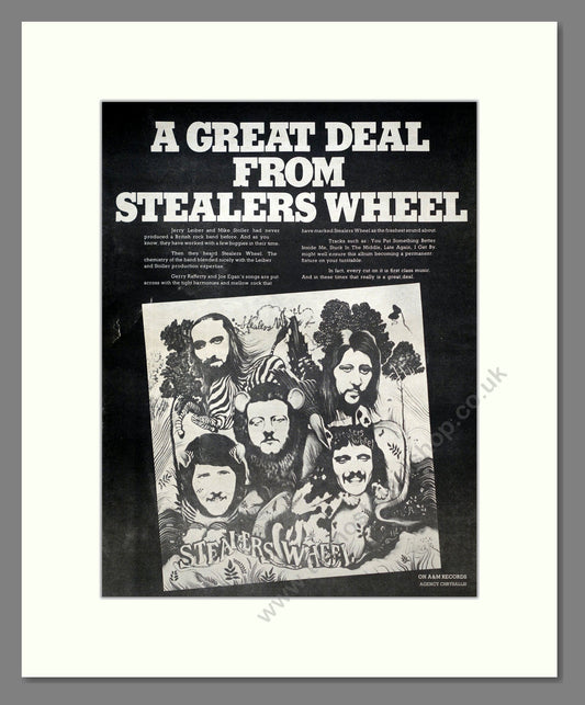 Stealers Wheel - Debut Album. Vintage Advert 1972 (ref AD20650)
