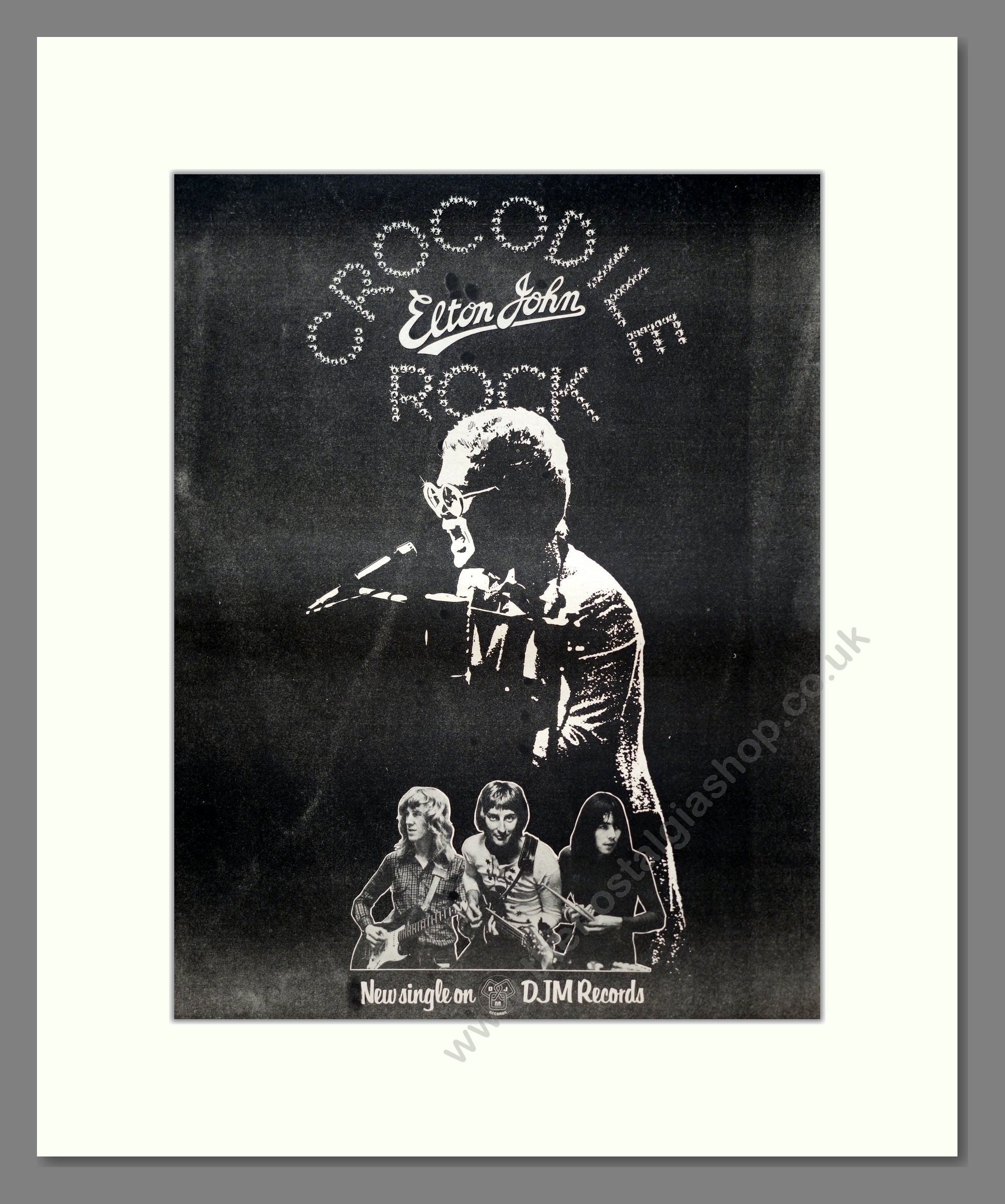 Elton John - Crocodile Rock. Vintage Advert 1972 (ref AD20661)