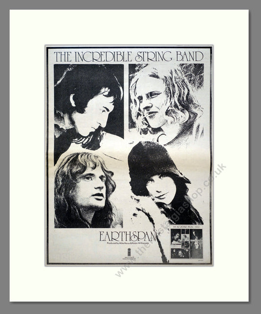 Incredible String Band (The) - Earthspan. Vintage Advert 1972 (ref AD20666)