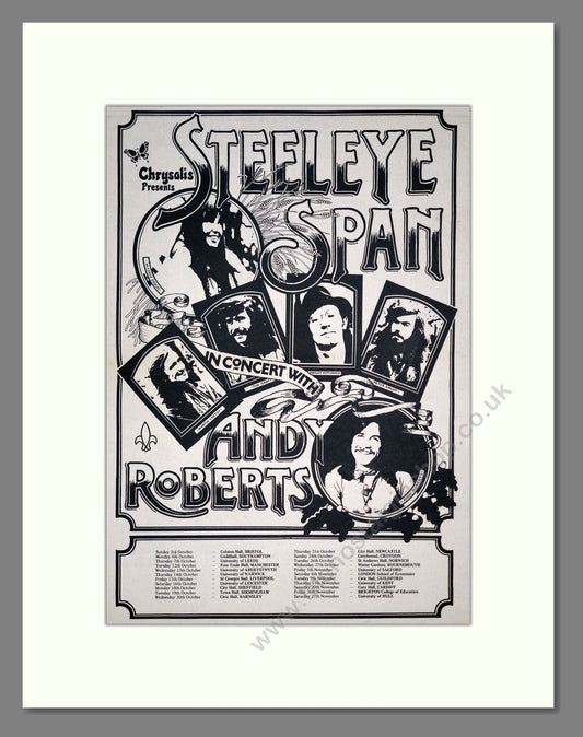 Steeleye Span - In Concert With Andy Roberts. Vintage Advert 1971 (ref AD20677)