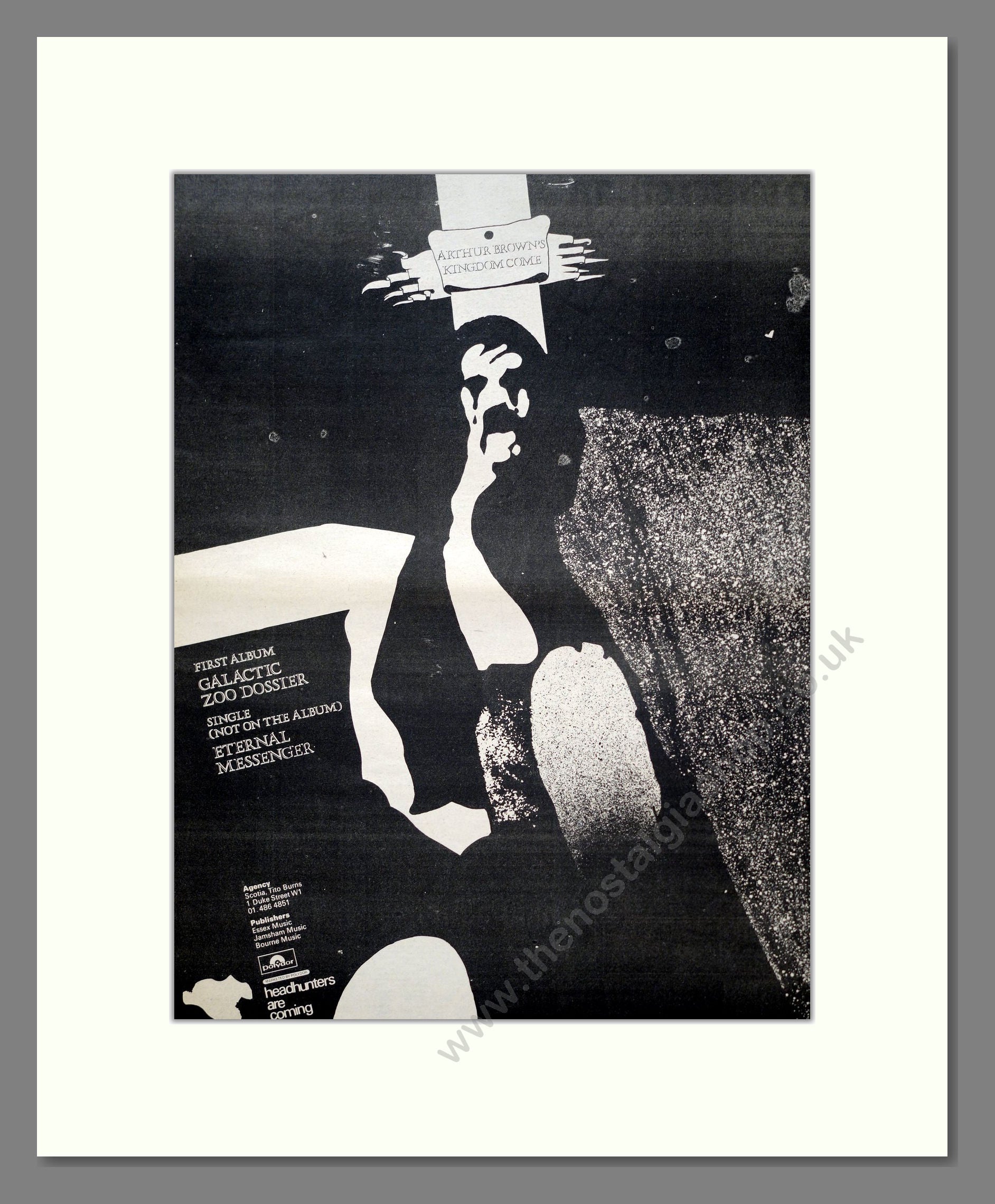 Arthur Brown's Kingdom Come - Galactic Zoo Dossier. Vintage Advert 1971 (ref AD20686)