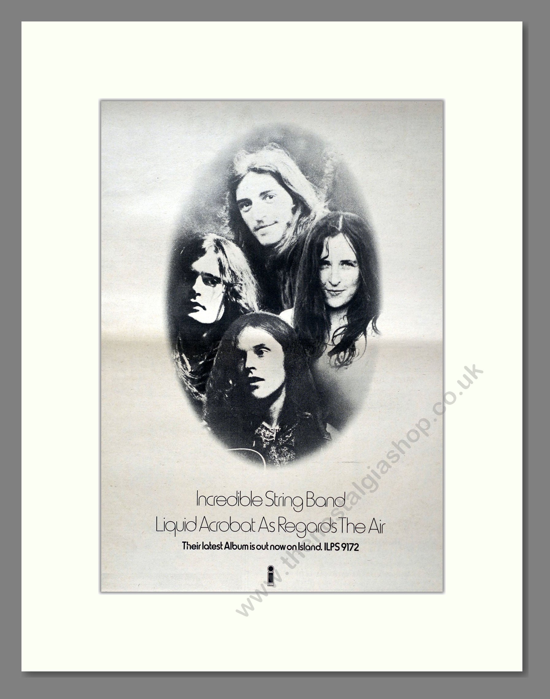 Incredible String Band (The) - Liquid Acrobat As Regards The Air. Vintage Advert 1971 (ref AD20688)
