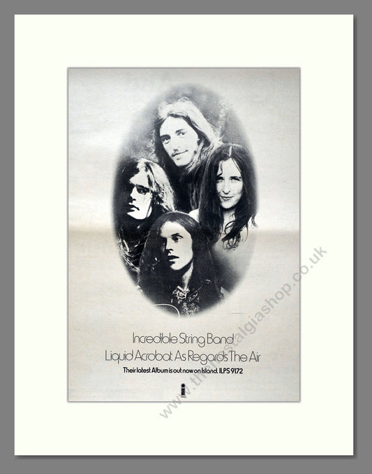 Incredible String Band (The) - Liquid Acrobat As Regards The Air. Vintage Advert 1971 (ref AD20688)