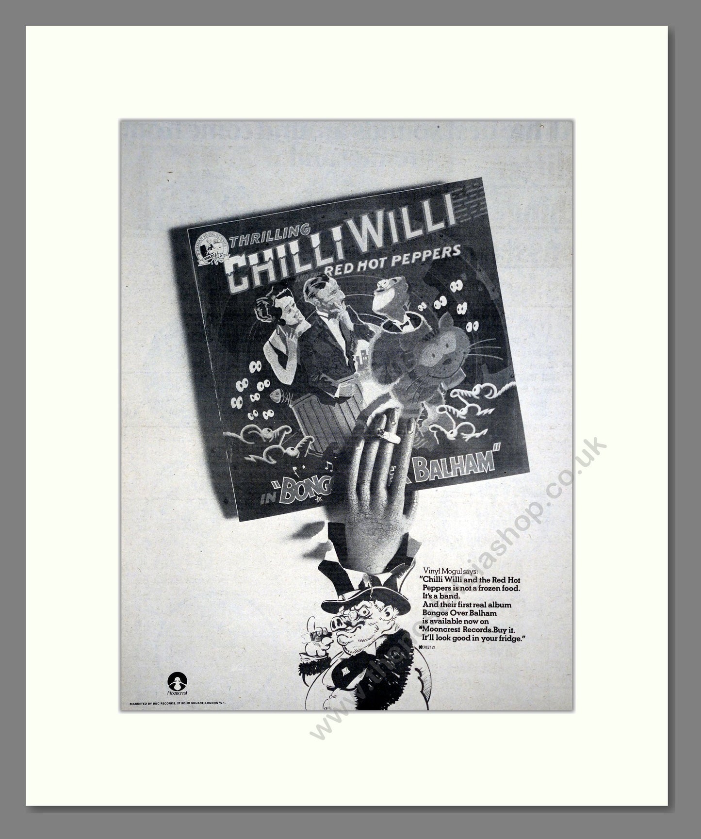Chilli Willi - Red Hot Peppers. Vintage Advert 1974 (ref AD20691)