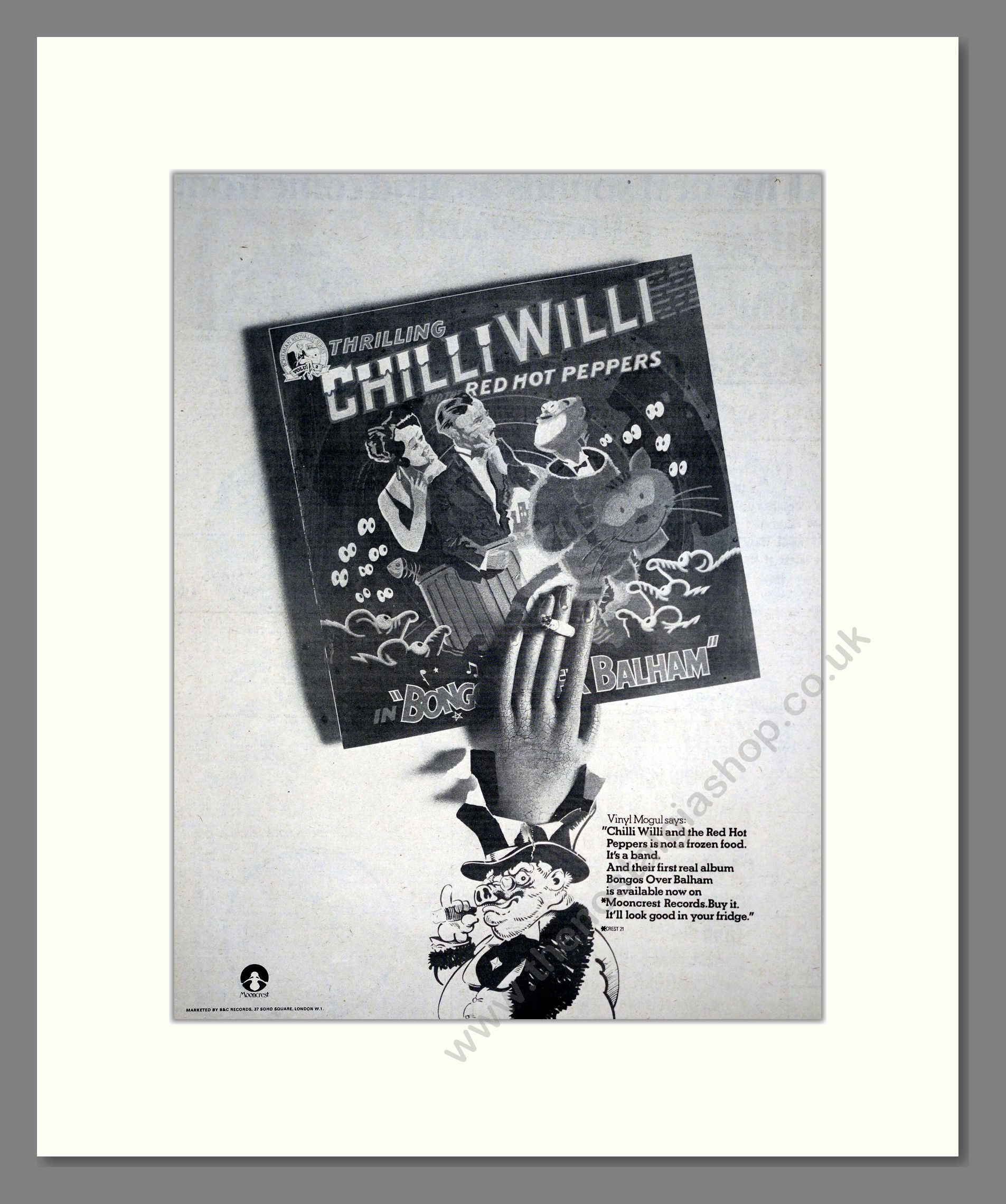 Chilli Willi - Red Hot Peppers. Vintage Advert 1974 (ref AD20691)