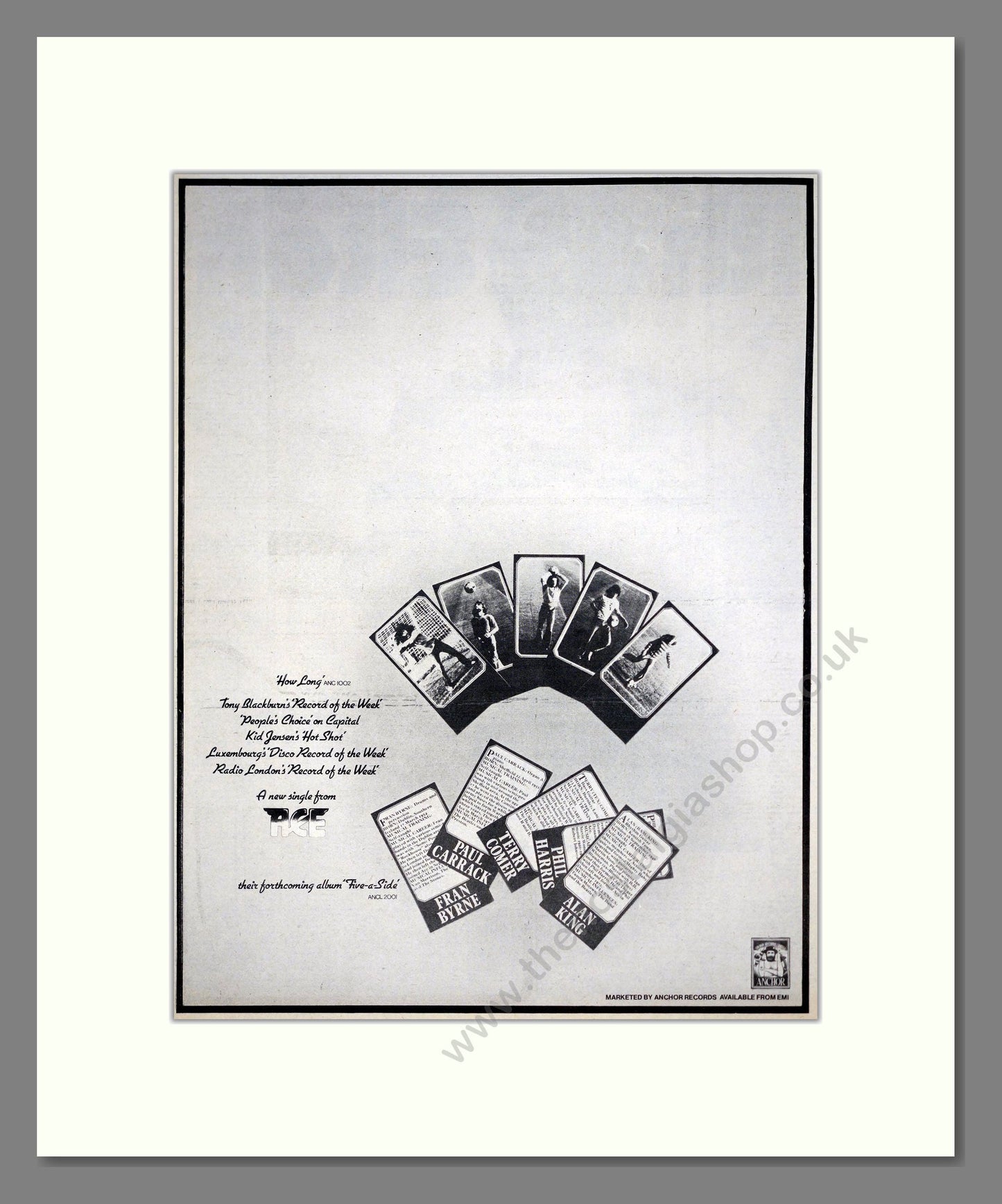 Ace - How Long. Vintage Advert 1974 (ref AD20692)