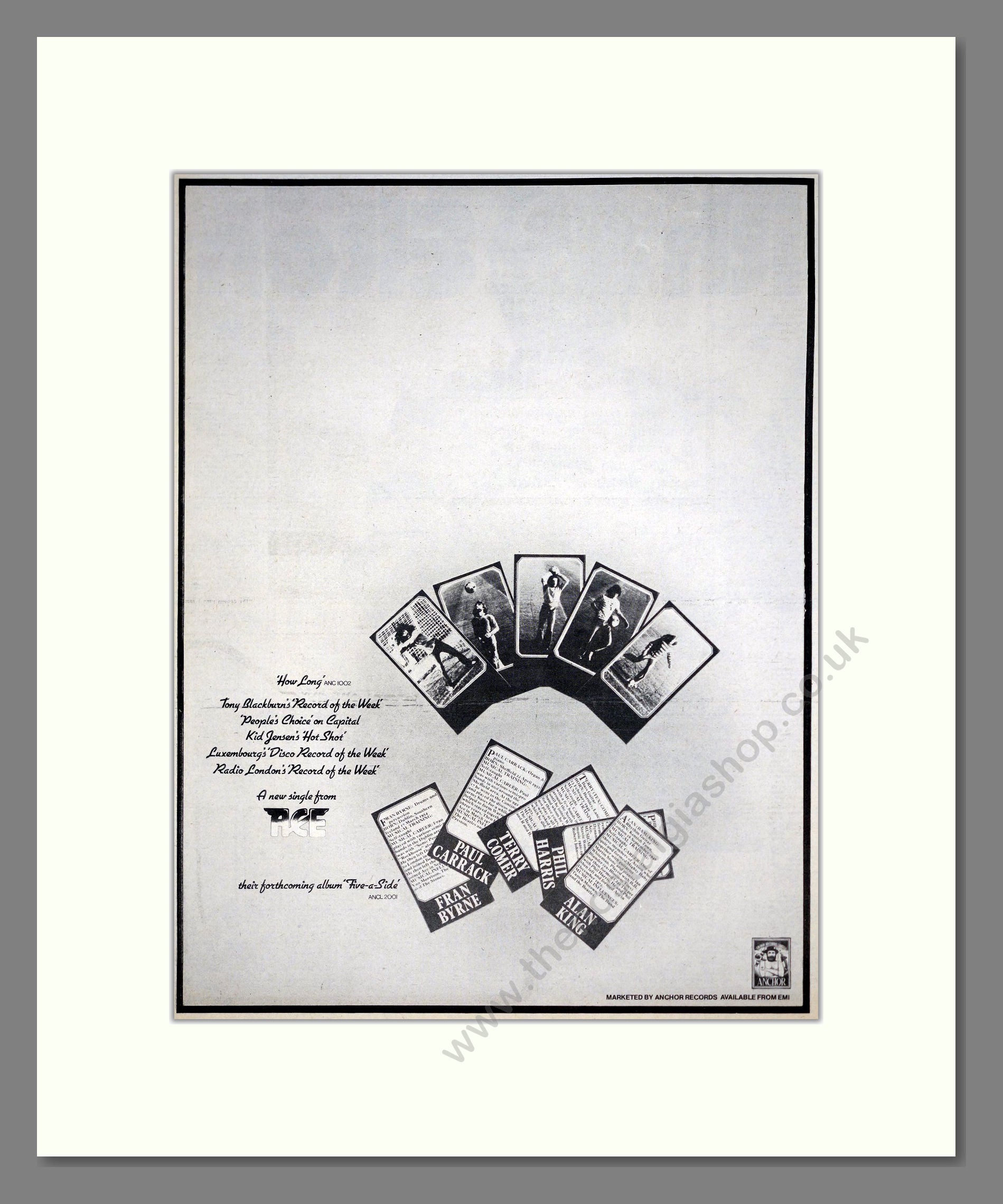 Ace - How Long. Vintage Advert 1974 (ref AD20692)