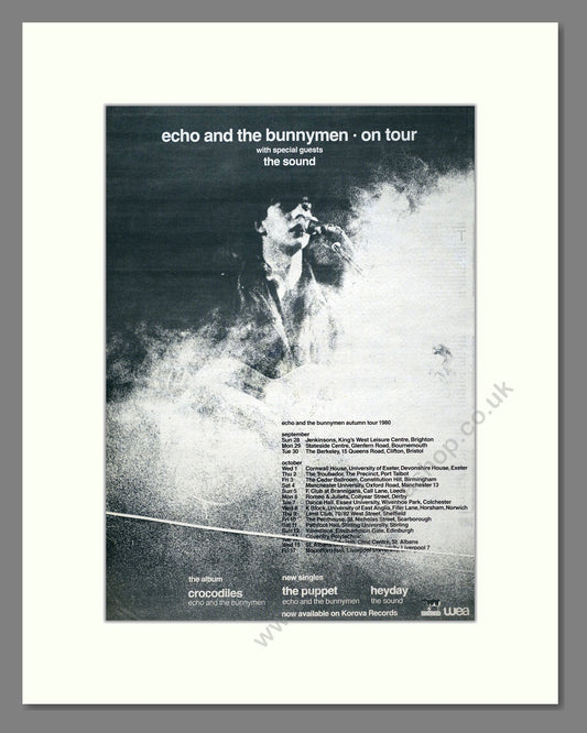 Echo And The Bunnymen - UK Tour. Vintage Advert 1980 (ref AD20710)