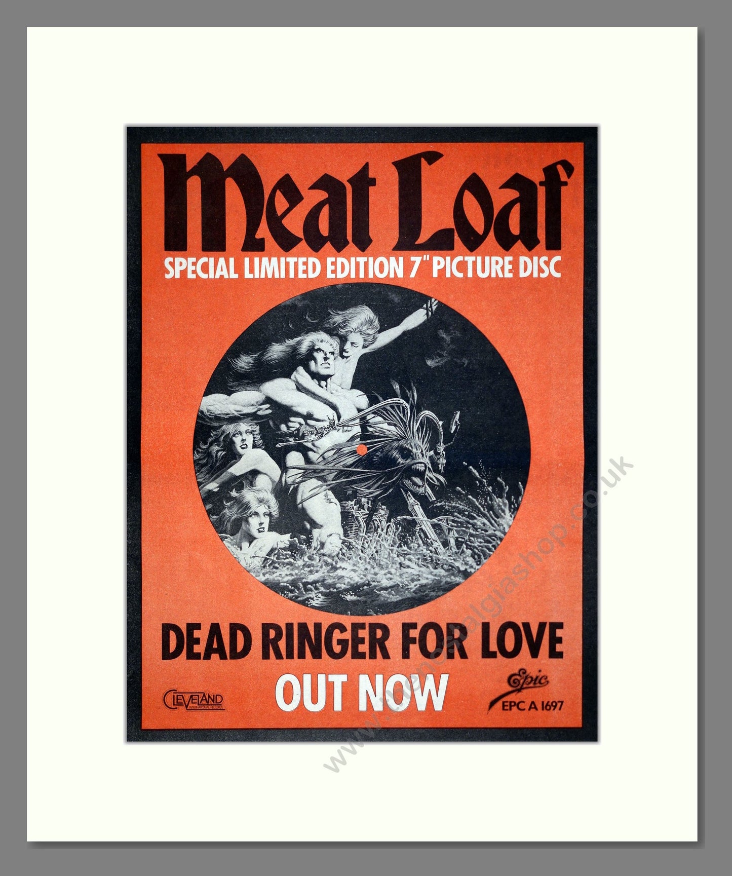 Meat Loaf - Dead Ringer For Love. Vintage Advert 1981 (ref AD20730)
