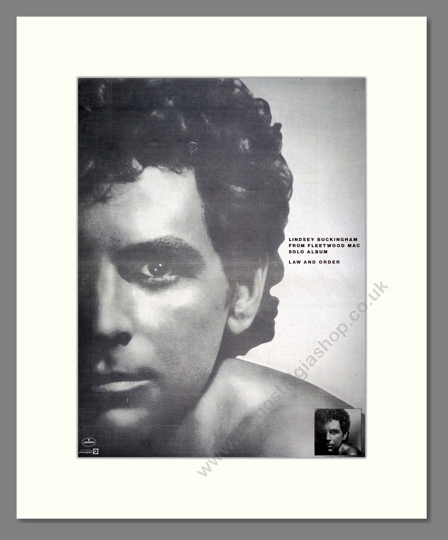 Lindsey Buckingham (Fleetwood Mac) - Law And Order. Vintage Advert 1981 (ref AD20734)