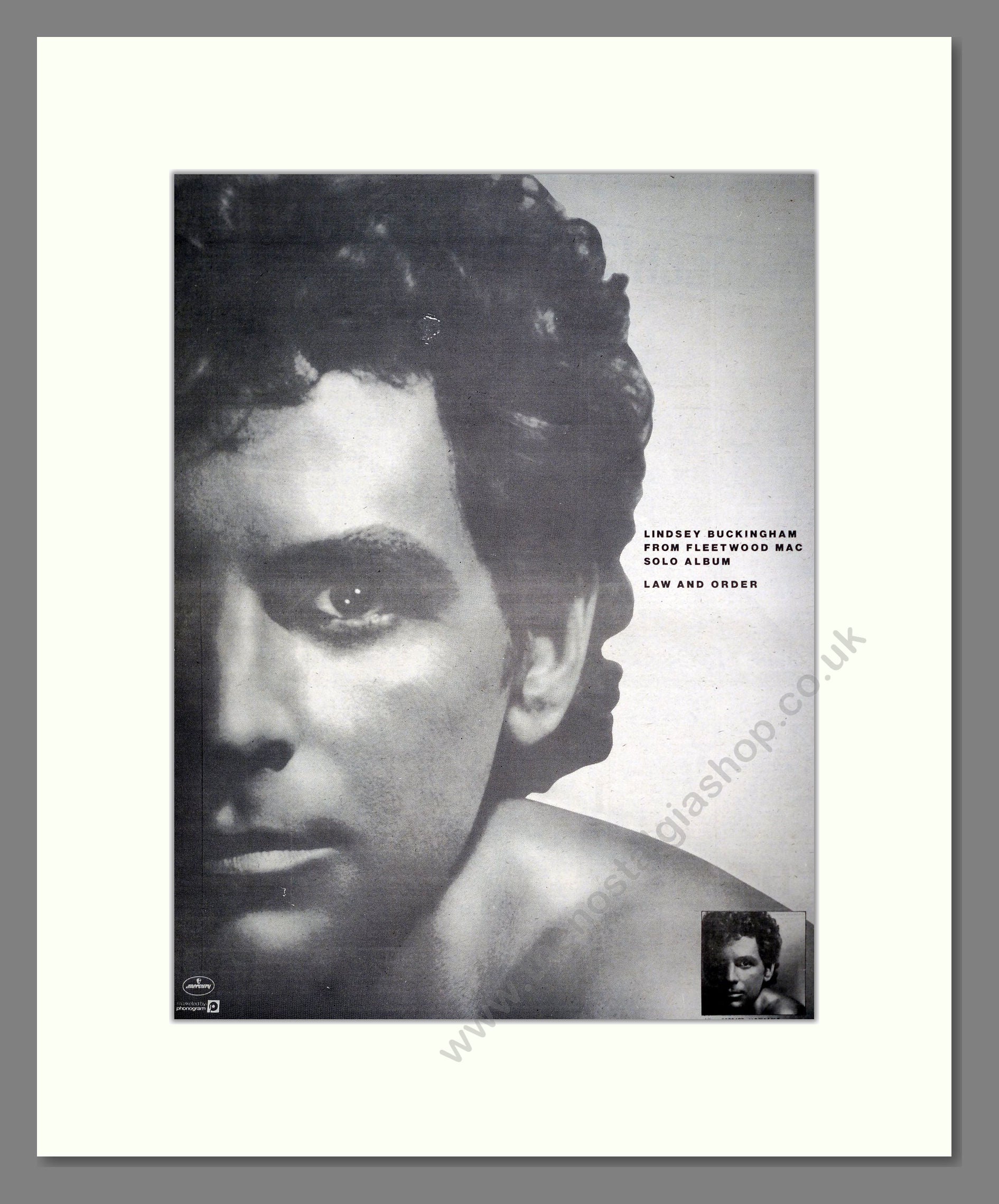 Lindsey Buckingham (Fleetwood Mac) - Law And Order. Vintage Advert 1981 (ref AD20734)