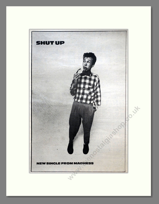 Madness - Shut Up. Vintage Advert 1981 (ref AD20743)