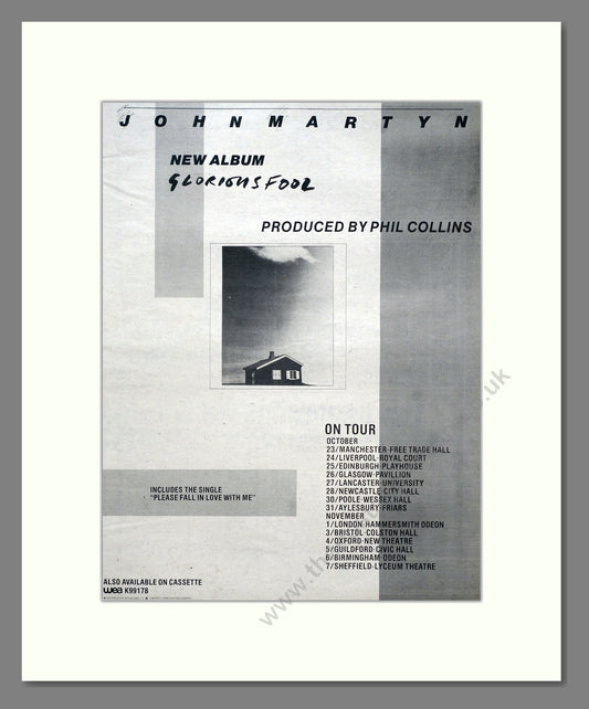 John Martyn - Glorious Fool. Vintage Advert 1981 (ref AD20744)