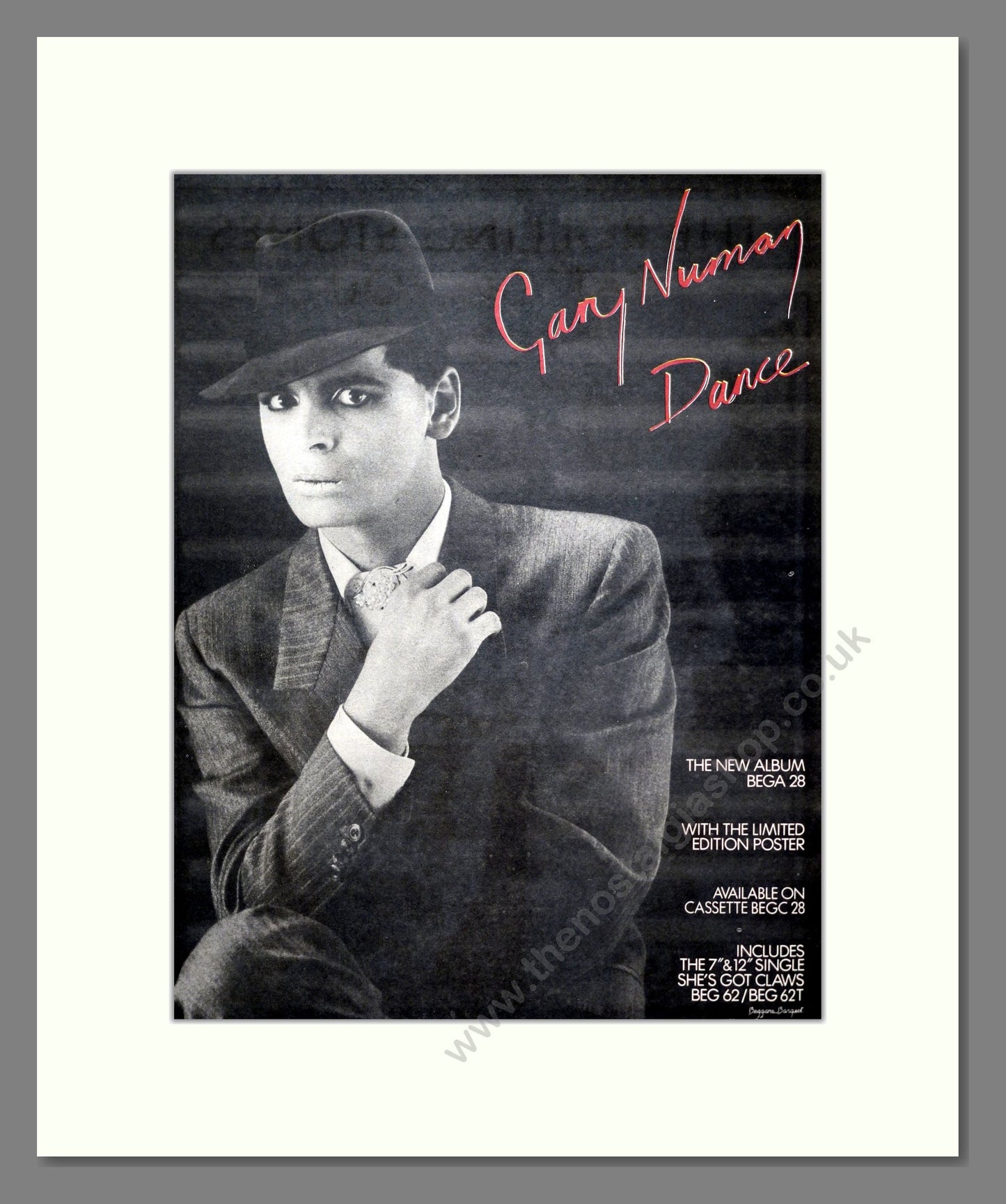 Gary Numan - Dance. Vintage Advert 1981 (ref AD20745)