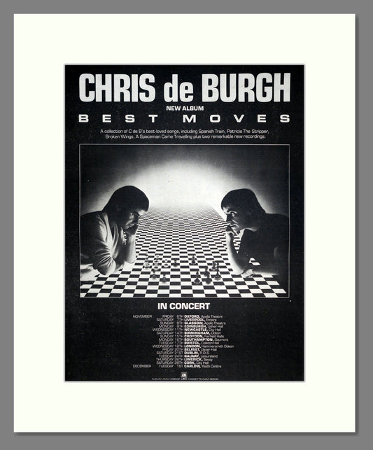 Chris De Burgh - Best Moves. Vintage Advert 1981 (ref AD20747)