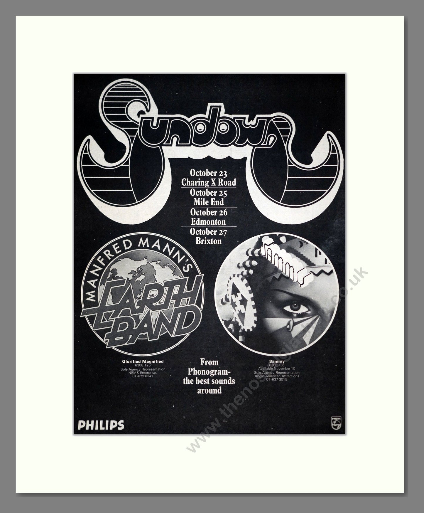 Sundown Festival - Line Up. Vintage Advert 1972 (ref AD20750)