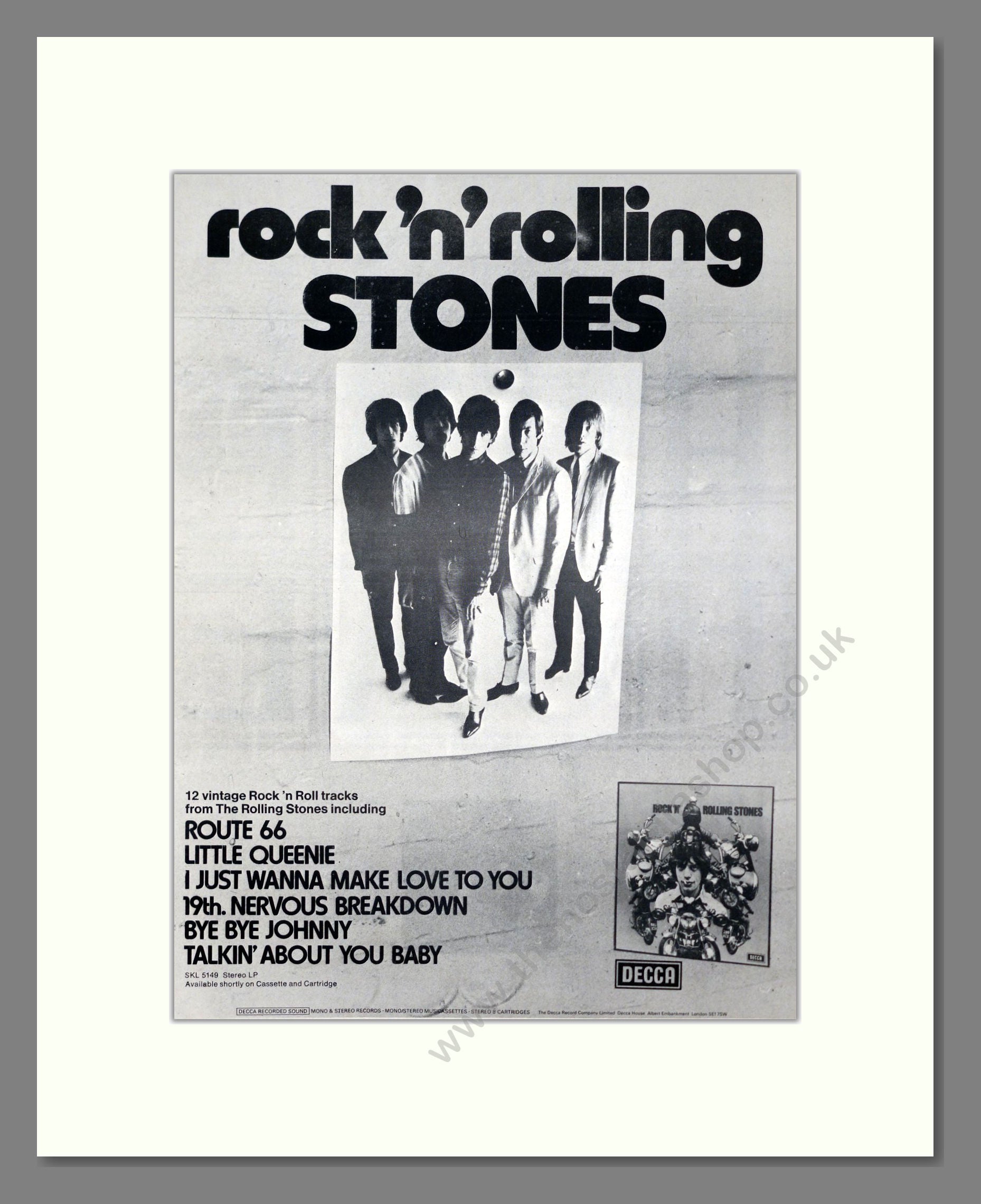 Rolling Stones (The) - Rock n Rolling Stones. Vintage Advert 1972 (ref AD20751)