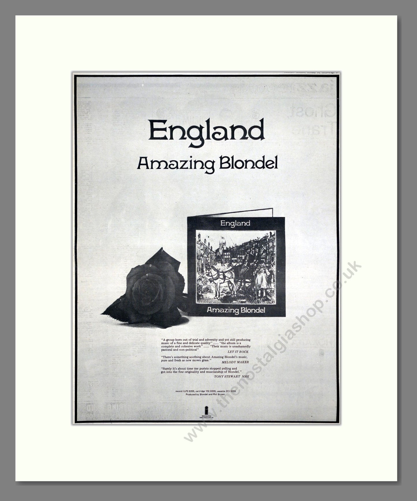 Amazing Blondel - England. Vintage Advert 1972 (ref AD20752)