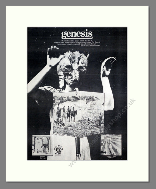 Genesis - Foxtrot. Vintage Advert 1972 (ref AD20754)