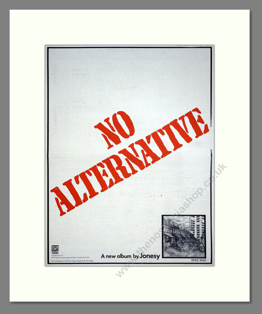Jonesy - No Alternative. Vintage Advert 1972 (ref AD20757)