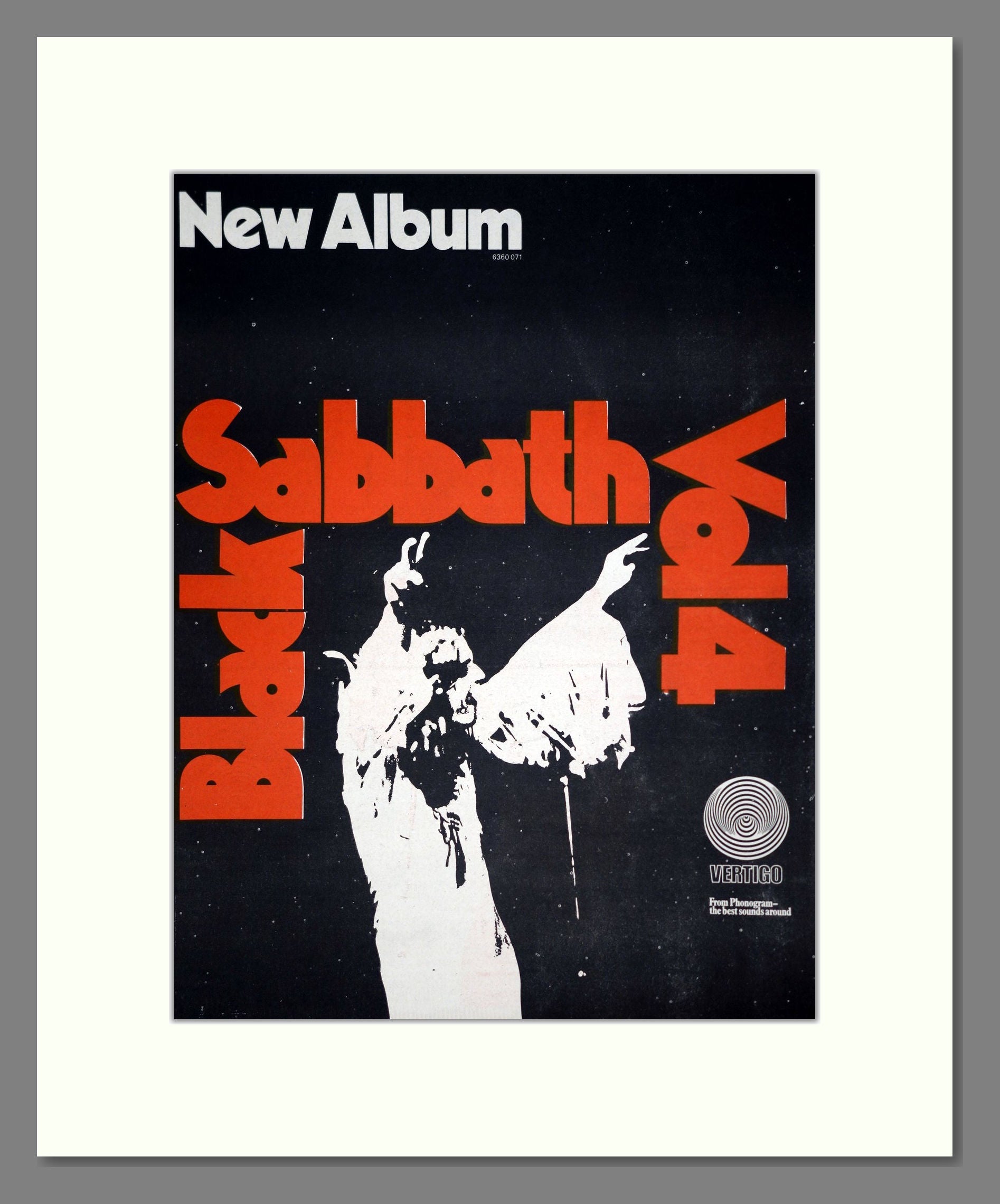 Black Sabbath - Vol 4. Vintage Advert 1972 (ref AD20759)