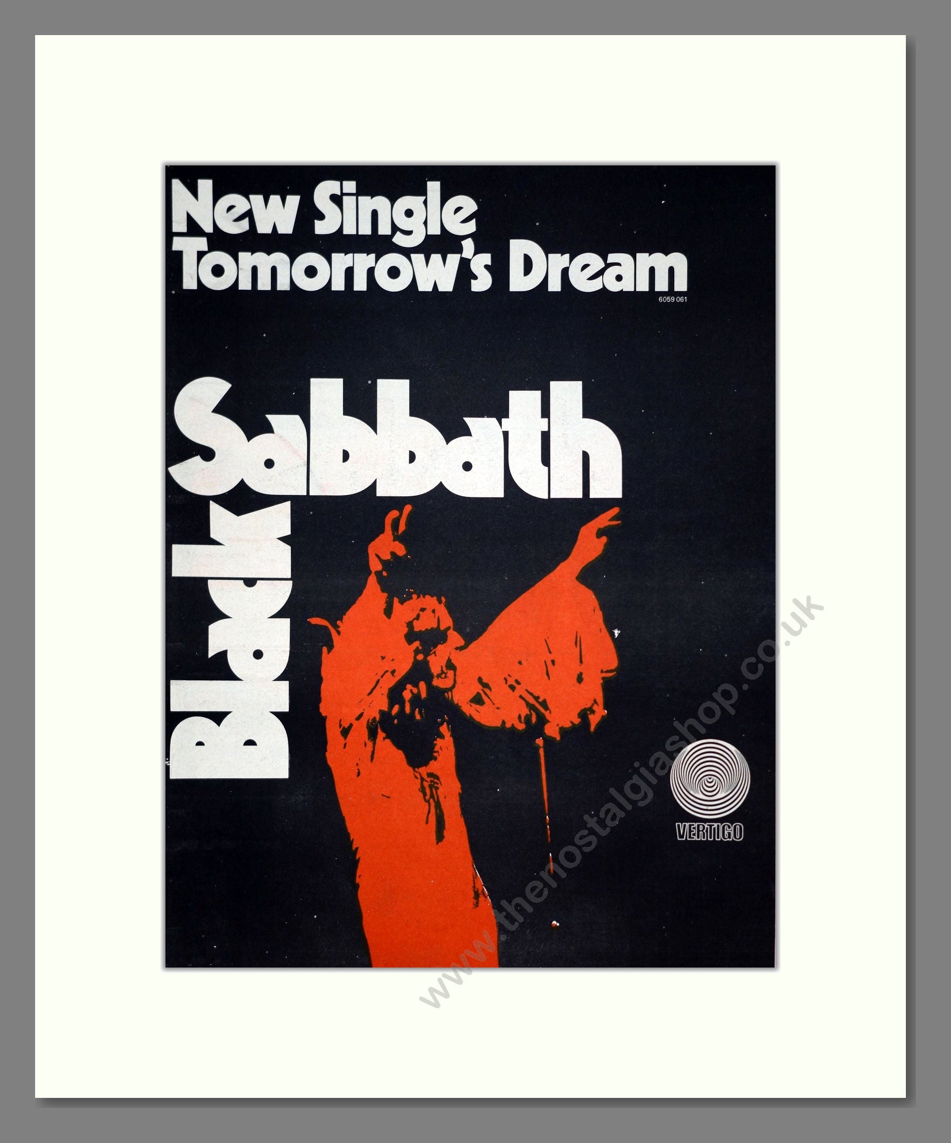 Black Sabbath - Tomorrow's Dream. Vintage Advert 1972 (ref AD20760)