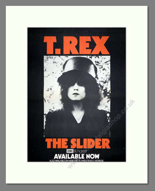 T.Rex - The Slider. Vintage Advert 1972 (ref AD20765)