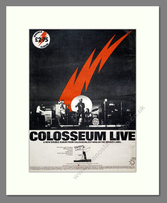 Colosseum - Live Album. Vintage Advert 1971 (ref AD20779)