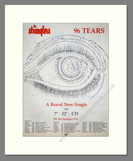 Stranglers (The) - 96 Tears. Vintage Advert 1990 (ref AD20566)
