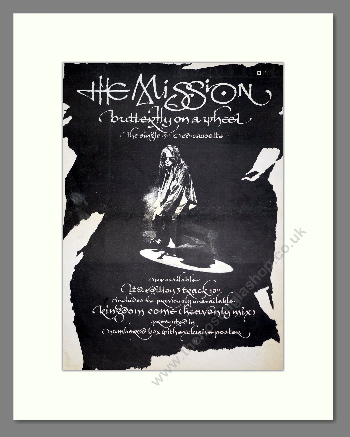 Mission (The) - Butterfly On A Wheel. Vintage Advert 1990 (ref AD20567)