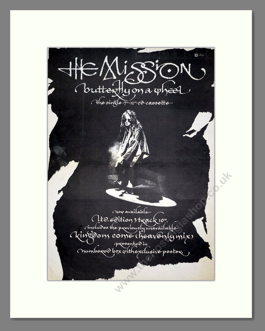 Mission (The) - Butterfly On A Wheel. Vintage Advert 1990 (ref AD20567)
