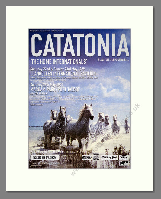 Catatonia - The Home Internationals Tour. Vintage Advert 1998 (ref AD20578)