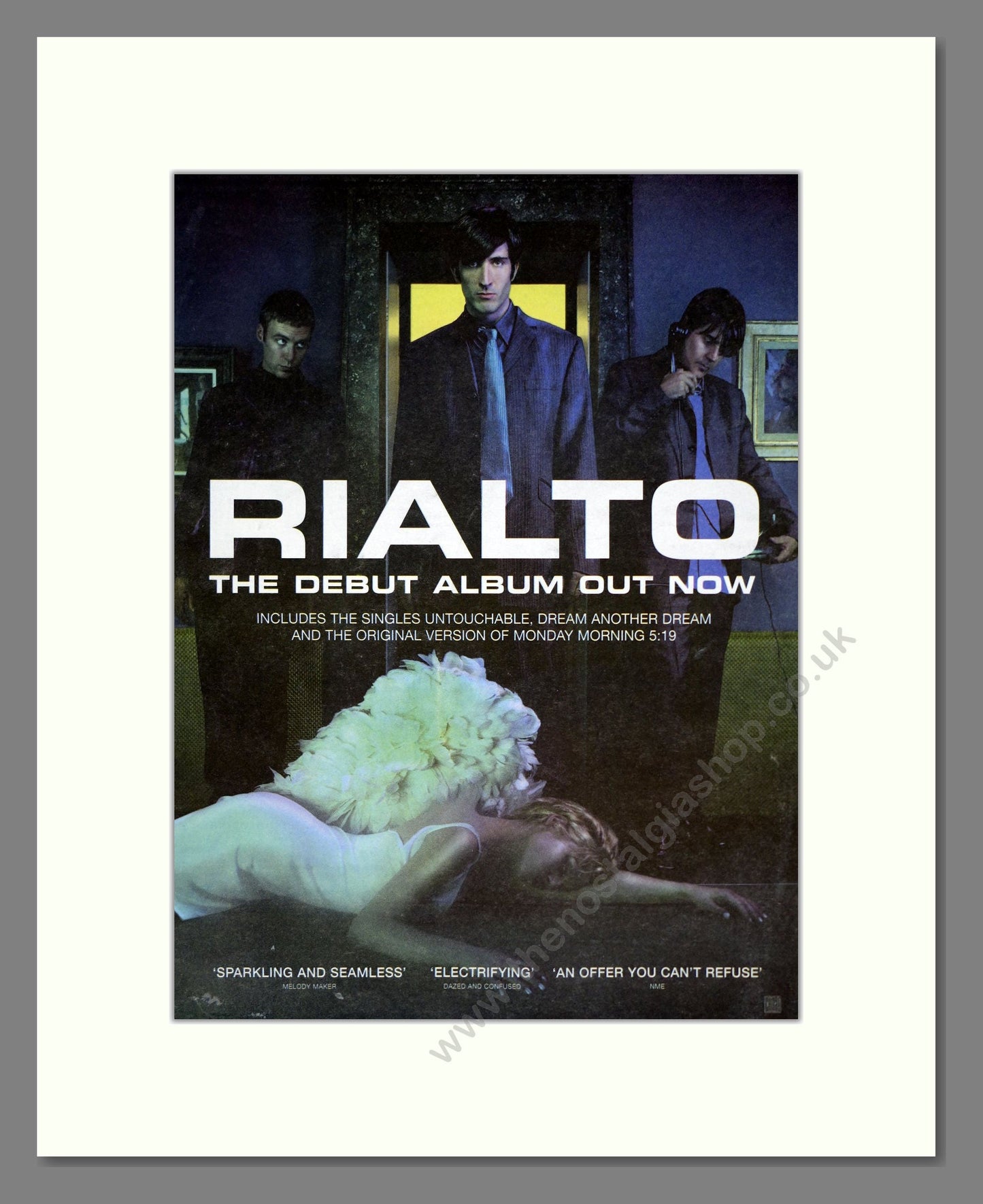 Rialto - Debut Album. Vintage Advert 1998 (ref AD20584)