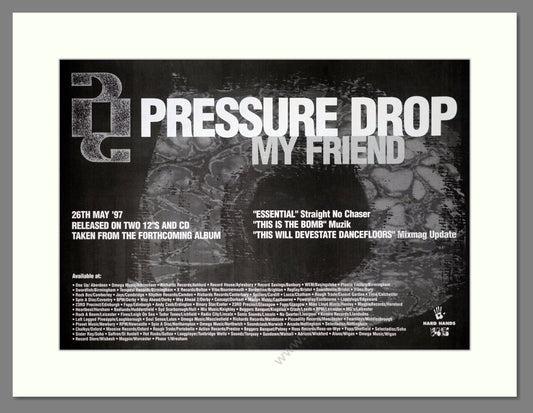 Pressure Drop - My Friend. Vintage Advert 1997 (ref AD20586)