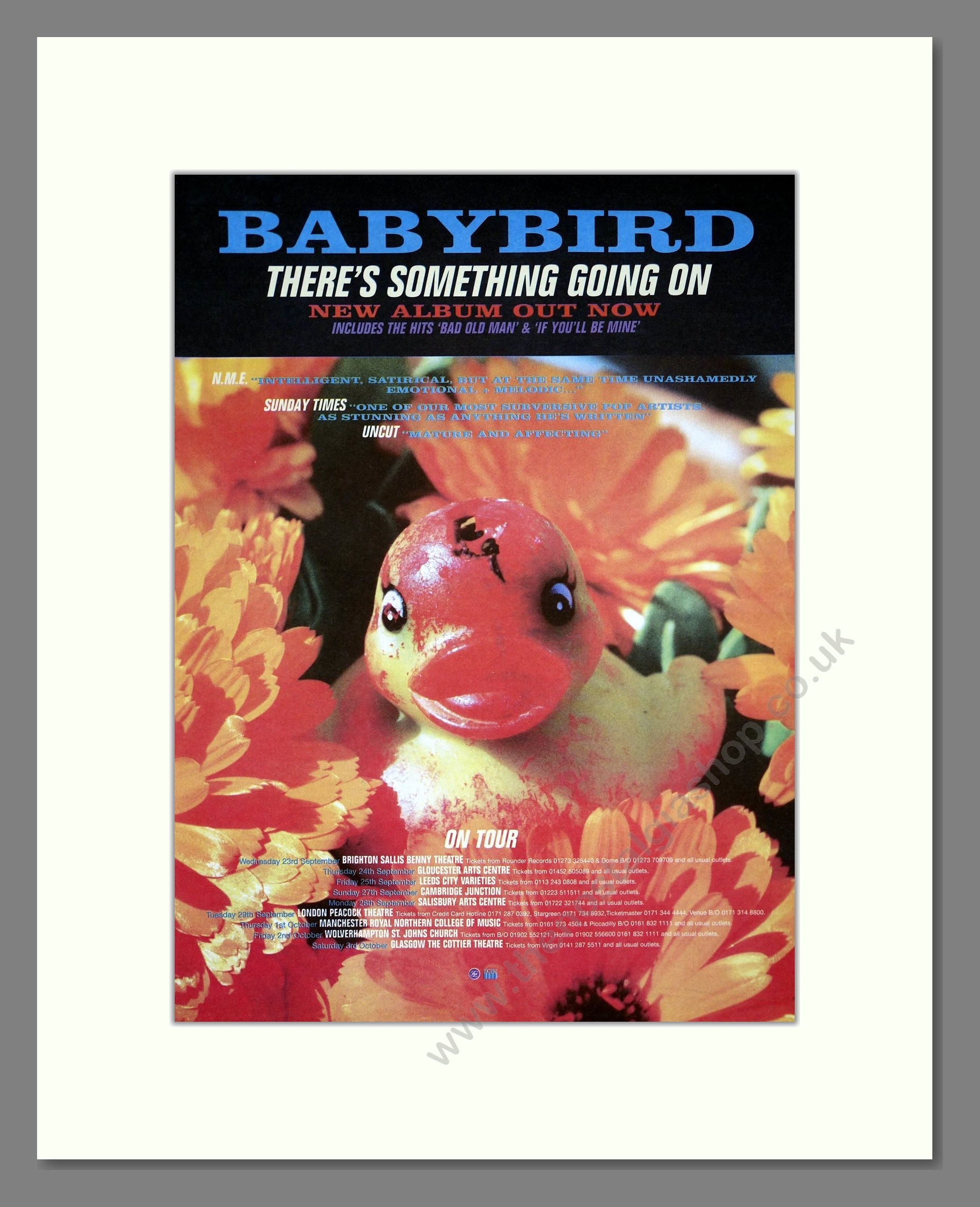 Babybird - There's Something Going On. Vintage Advert 1998 (ref AD20590)