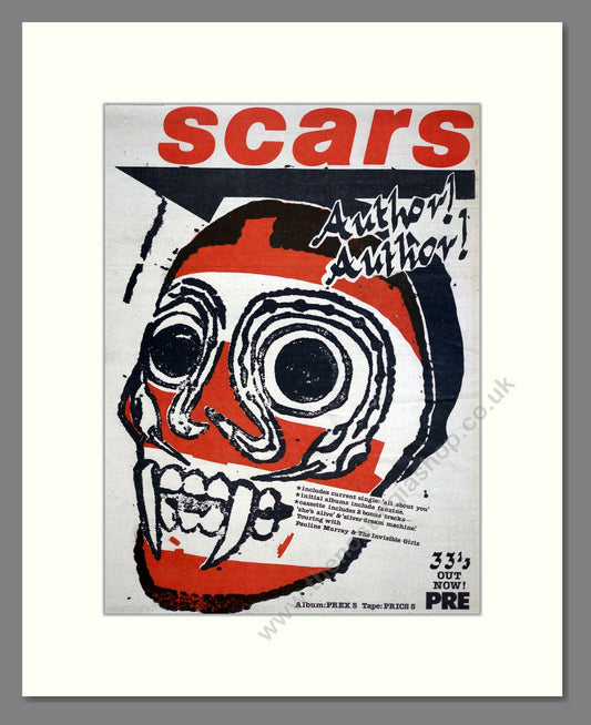 Scars - Author Author. Vintage Advert 1981 (ref AD20596)