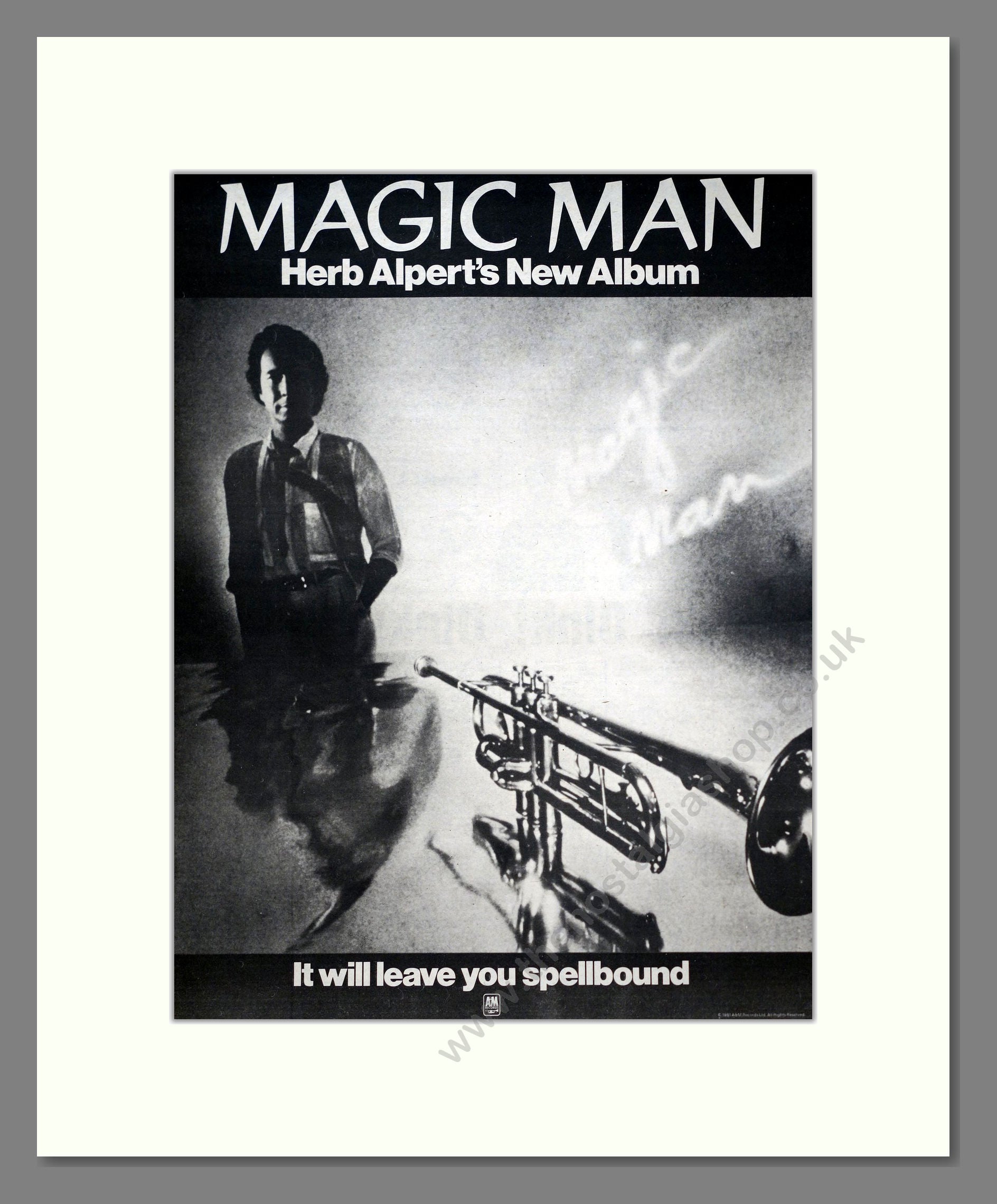 Herb Alpert - Magic Man. Vintage Advert 1981 (ref AD20614)