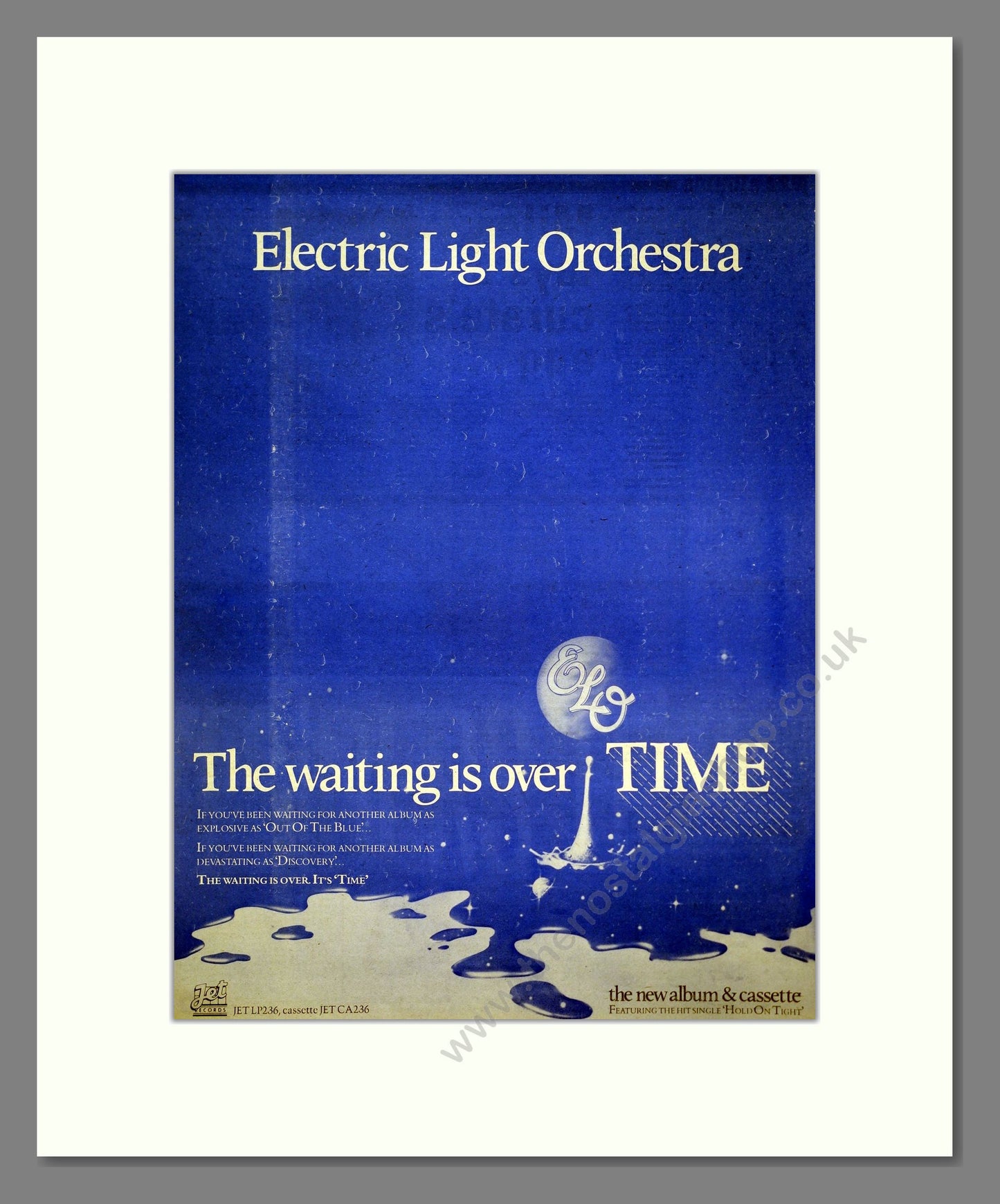 Electric Light Orchestra - Time. Vintage Advert 1981 (ref AD20615)