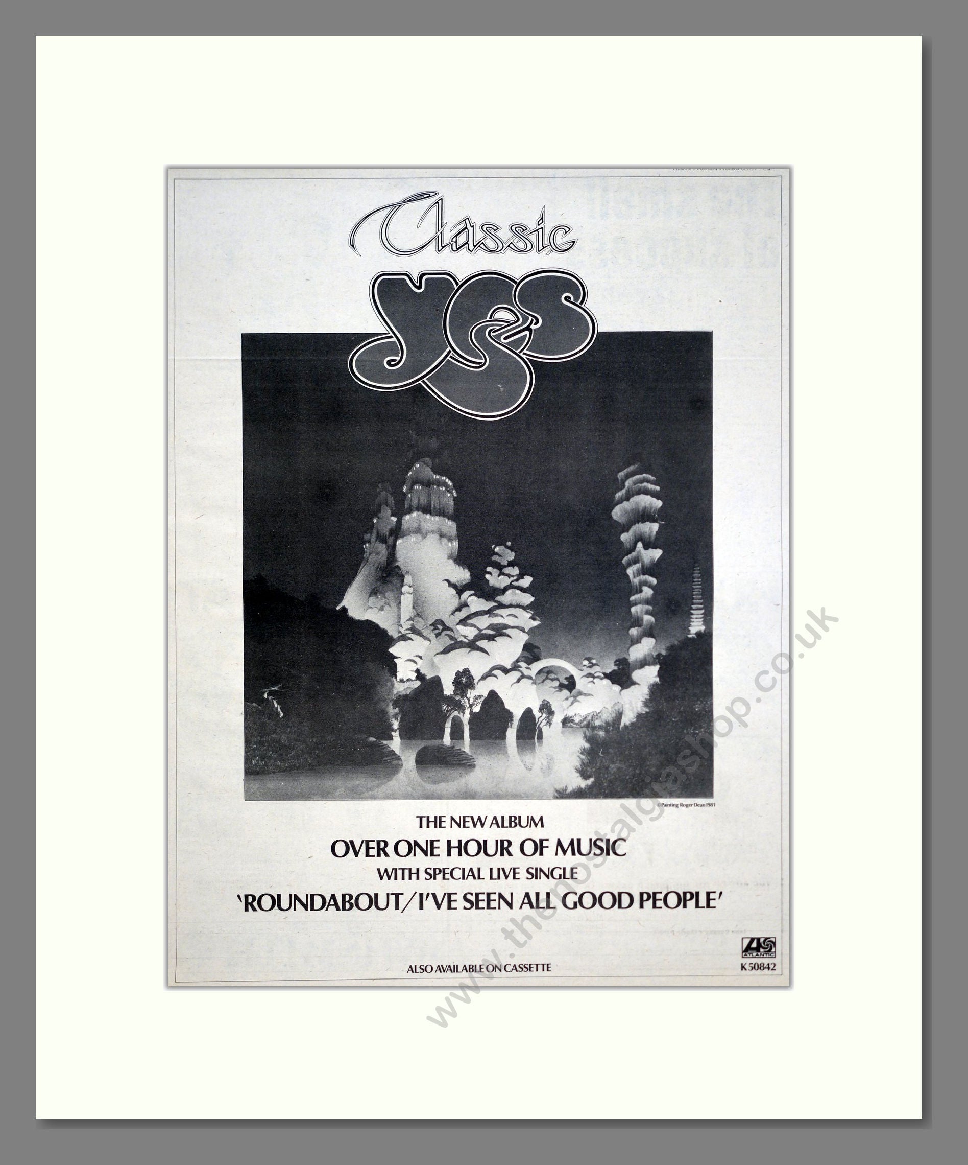 Yes - Classic Yes. Vintage Advert 1981 (ref AD20616)