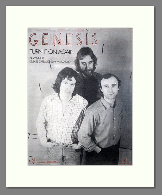 Genesis - Turn It On Again. Vintage Advert 1980 (ref AD20619)