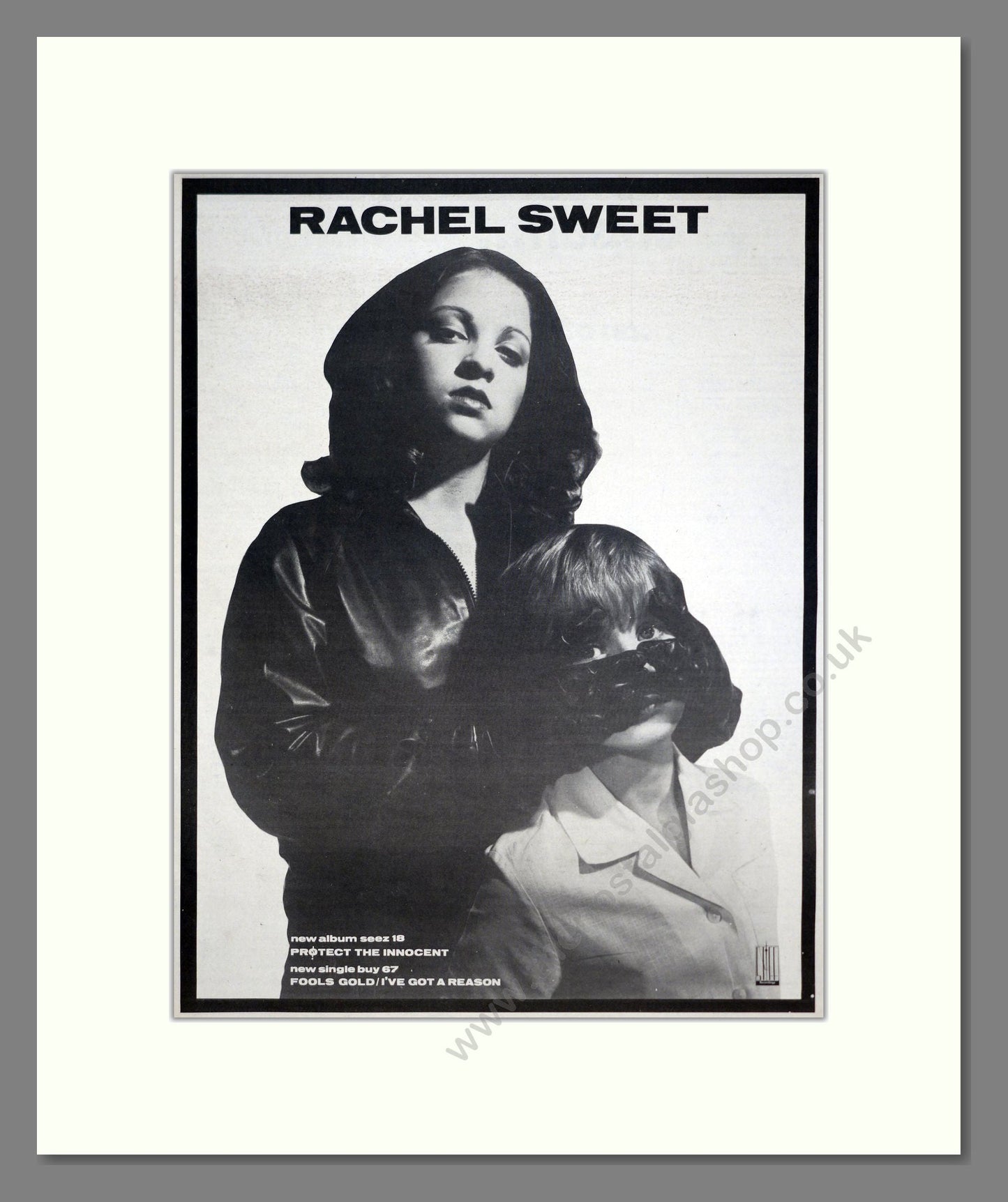 Rachel Sweet - Protect The Innocent. Vintage Advert 1980 (ref AD20623)