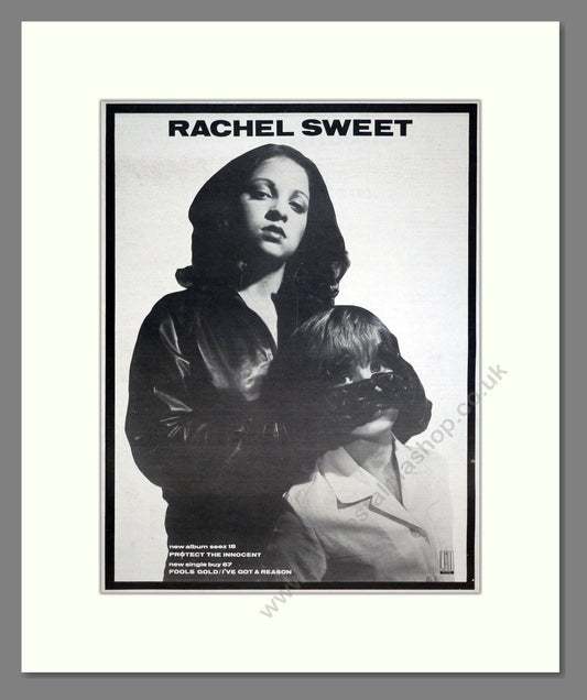 Rachel Sweet - Protect The Innocent. Vintage Advert 1980 (ref AD20623)