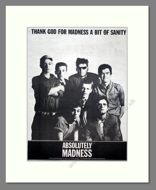 Madness - Absolutely Madness. Vintage Advert 1980 (ref AD20635)